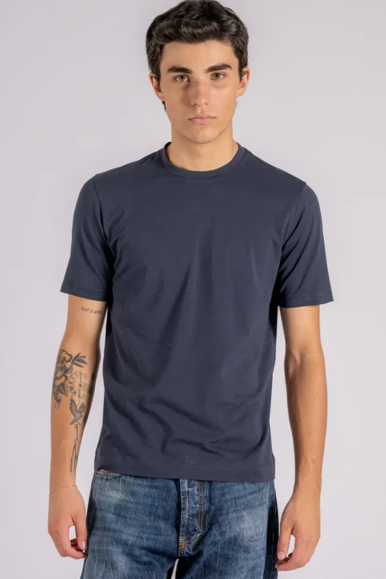 T-shirt manica corta blu uomo
