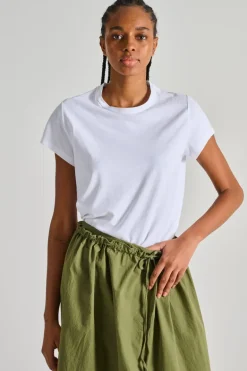 T-shirt manica corta cotone bianco