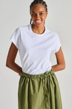 T-shirt manica corta cotone bianco