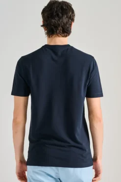 T-shirt manica corta cotone blu