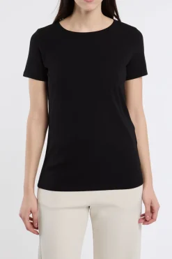 T-shirt mezza manica 95% co 5% ea nero