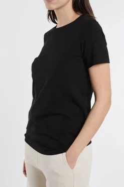 T-shirt mezza manica 95% co 5% ea nero