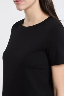 T-shirt mezza manica 95% co 5% ea nero