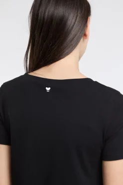 T-shirt mezza manica 95% co 5% ea nero