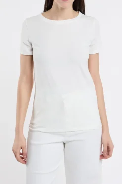 T-shirt mezza manica 95% co 5% ea bianco