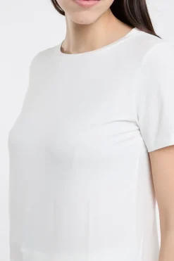 T-shirt mezza manica 95% co 5% ea bianco