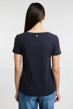 T-shirt mezza manica blu