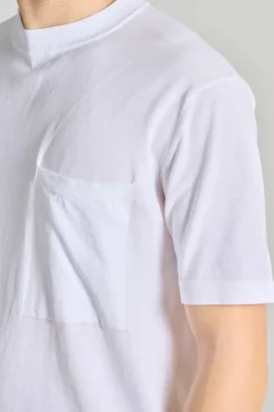 T-shirt tascone manica corta over cotone bianco