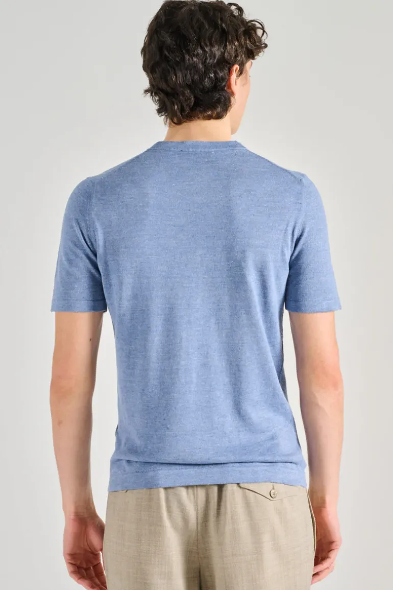 T-shirt tubolare 100% cotone blu