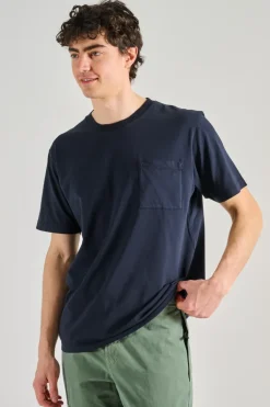 T-shirt wav cotone blu