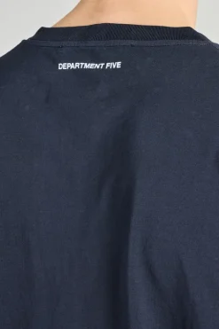 T-shirt wav cotone blu