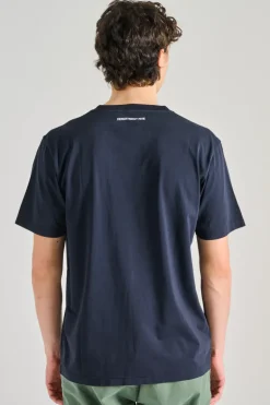 T-shirt wav cotone blu