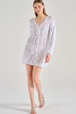 Abito jacotte cotone bianco