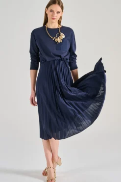 Abito jersey blu