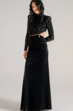 Abito red carpet poliestere nero