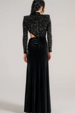 Abito red carpet poliestere nero