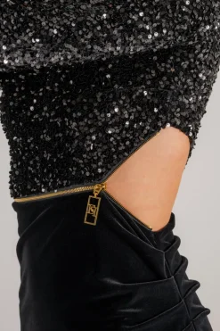 Abito red carpet poliestere nero