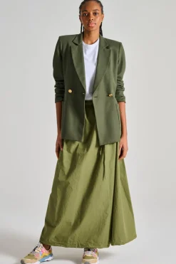 Blazer honeycomb tessuto verde