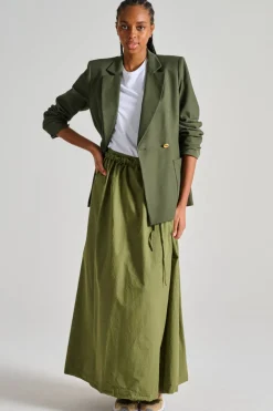 Blazer honeycomb tessuto verde