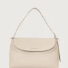 Borsa nana soft pelle martellata beige