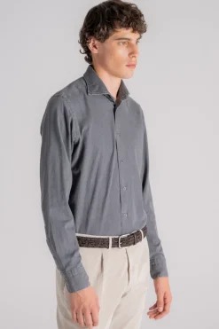 Camicia 100% cotone grigio