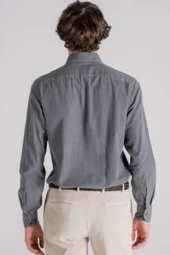 Camicia 100% cotone grigio