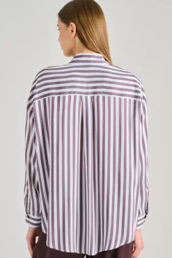 Camicia 100% cotone marrone