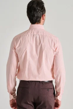 Camicia 100% cotone salmone