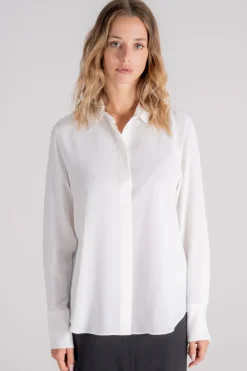 Camicia beige in acetato/seta