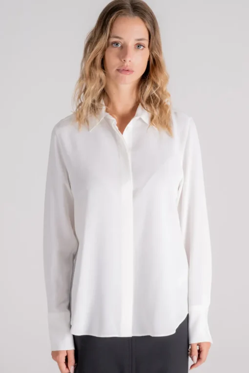 Camicia beige in acetato/seta
