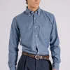 Camicia blu 100% cotone