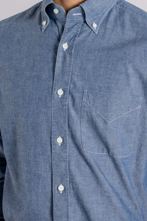 Camicia blu 100% cotone