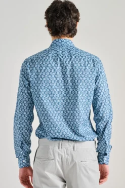 Camicia cotone blu