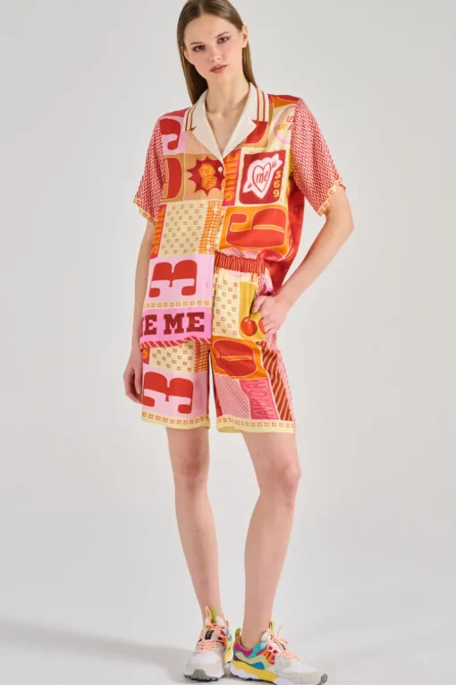 Camicia lilian tessuto rosso