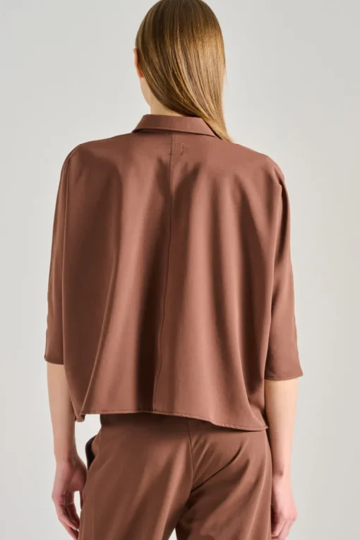 Camicia tessuto marrone