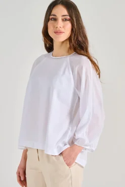 Camicia voile puro cotone bianco