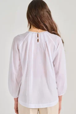 Camicia voile puro cotone bianco