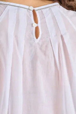 Camicia voile puro cotone bianco