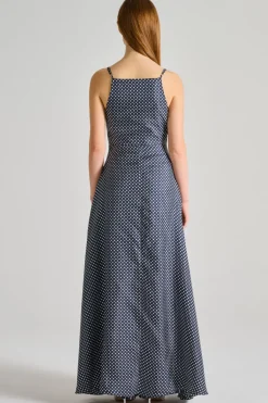 Co.go abito mini pois tessuto nero