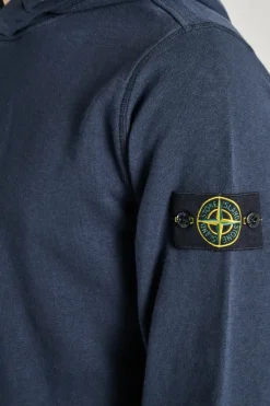 Felpa con cappuccio cotone blu