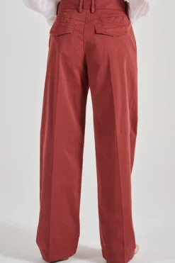 Forte forte pantaloni cotone marrone