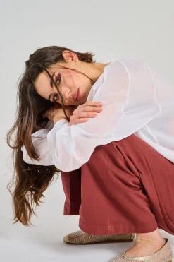 Forte forte pantaloni cotone marrone