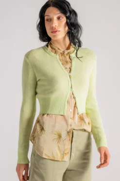 Forte forte small sweater cashmere/wool verde