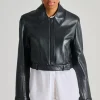 Giacca in pelle nero