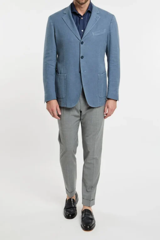 Giacca multicolor in misto cotone/lino