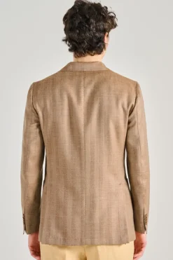 Giacca tessuto marrone