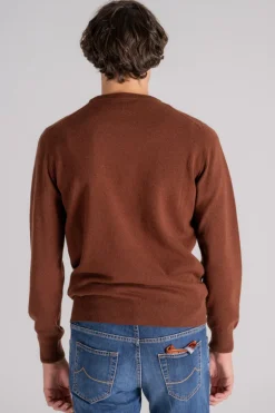 Girocollo lana/cashmere marrone