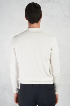 Girocollo m/l supima light dusty bianco uomo