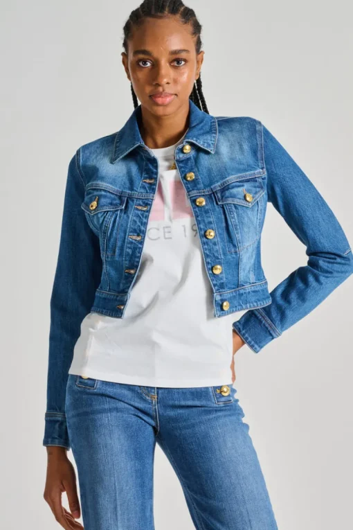 Giubbino jeans blu