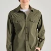 Giubbotti overshirt cotone verde